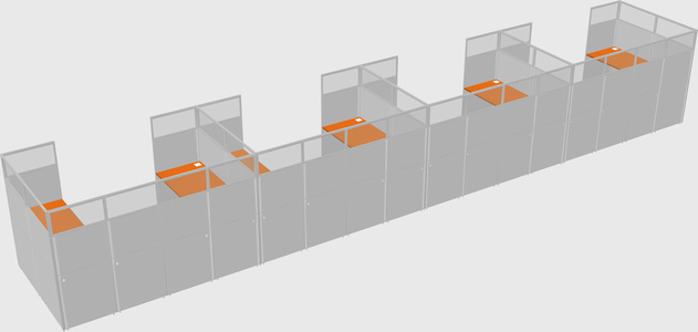 U-shaped cubicle