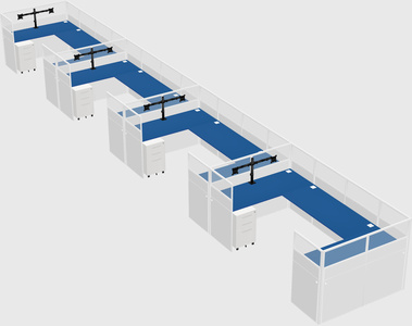 U-shaped cubicle