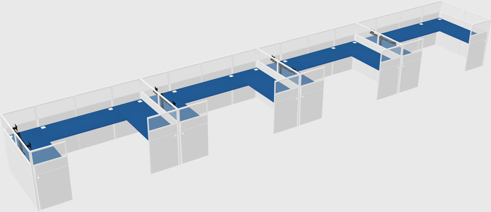 U-shaped cubicle