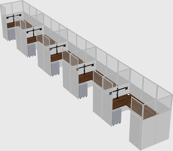 U-shaped cubicle
