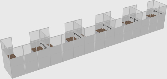 U-shaped cubicle