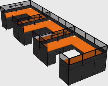 U-shaped cubicle