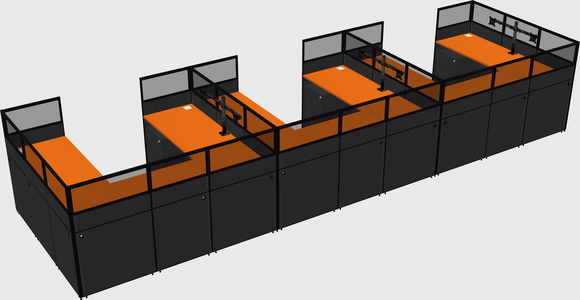 U-shaped cubicle
