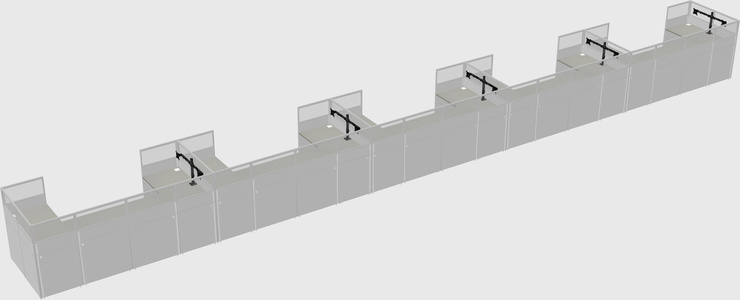 U-shaped cubicle