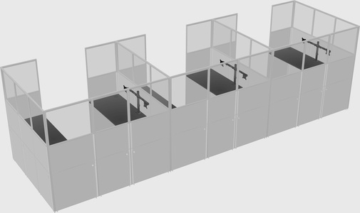 U-shaped cubicle