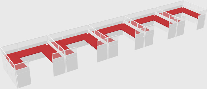 U-shaped cubicle