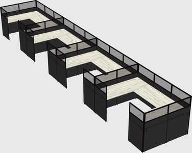 U-shaped cubicle
