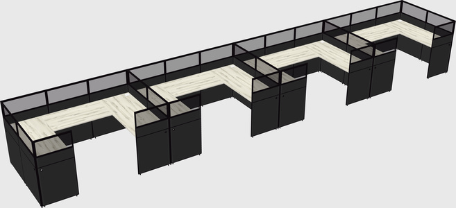 U-shaped cubicle