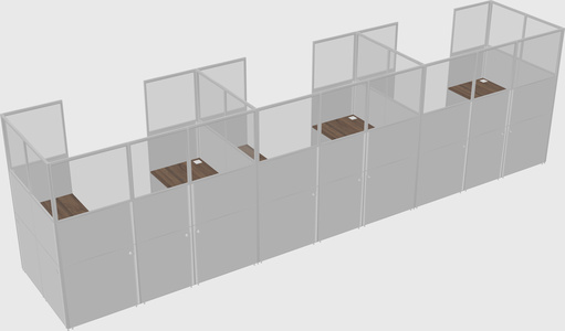 Cabine en u