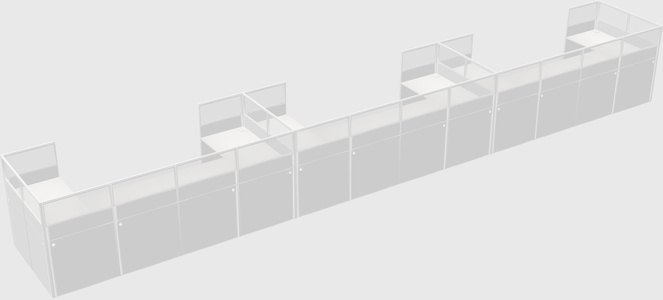 U-shaped cubicle