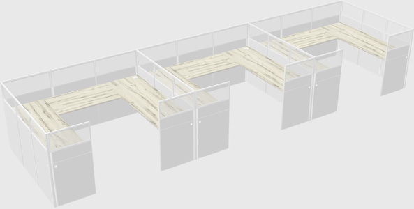 Cabine en u