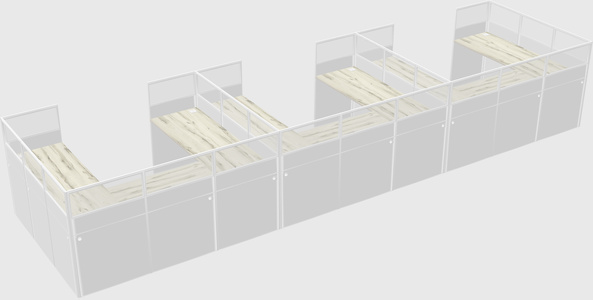 Cabine en u