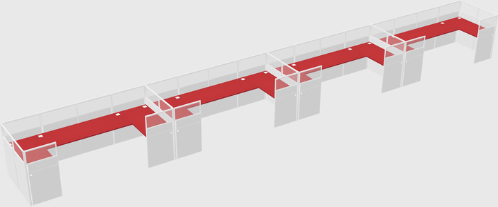 U-shaped cubicle