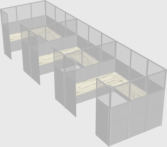 U-shaped cubicle