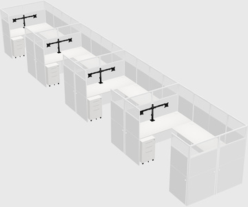 U-shaped cubicle