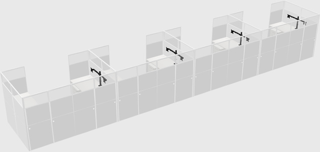U-shaped cubicle