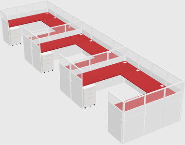 U-shaped cubicle