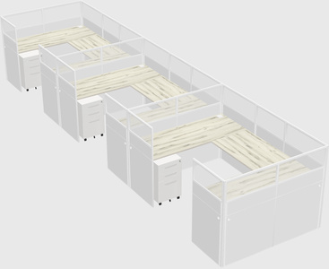 Cabine en u