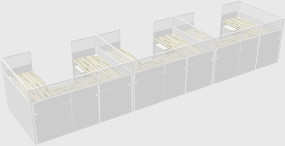 Cabine en u