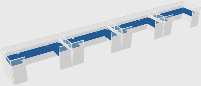 U-shaped cubicle