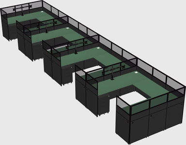 U-shaped cubicle