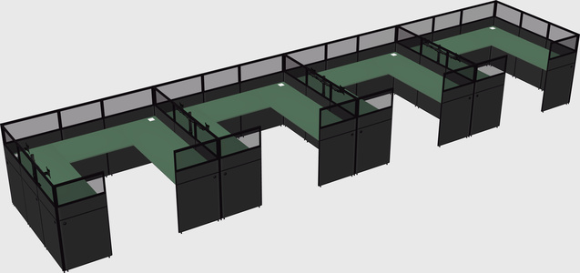 U-shaped cubicle