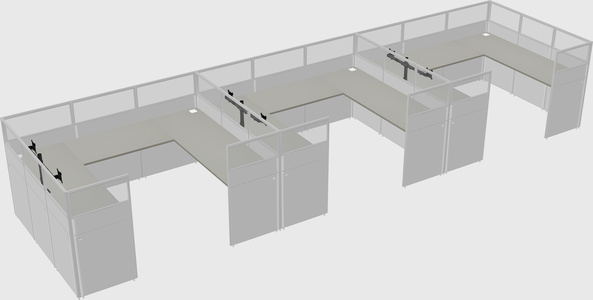 U-shaped cubicle
