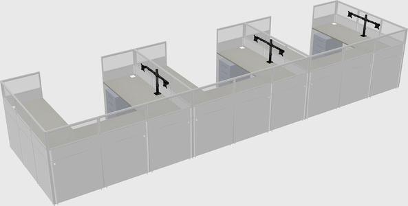 U-shaped cubicle