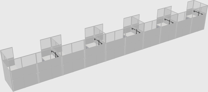 U-shaped cubicle