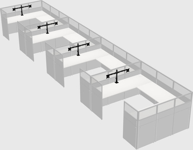 U-shaped cubicle