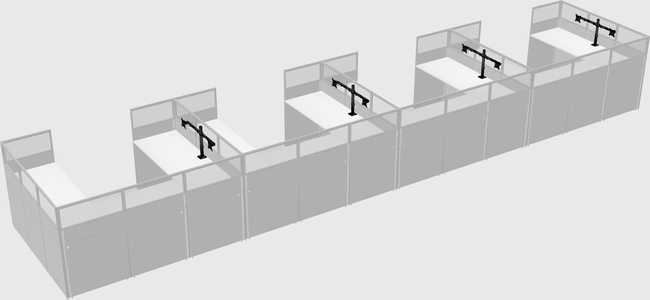U-shaped cubicle