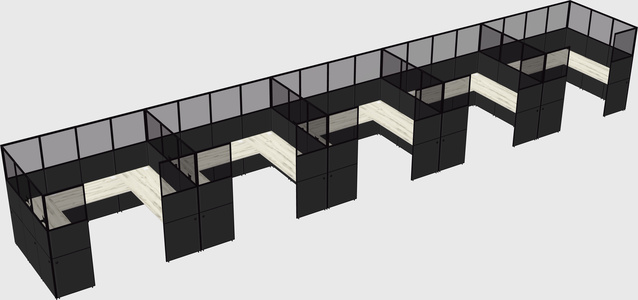 U-shaped cubicle