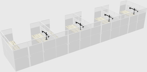 U-shaped cubicle