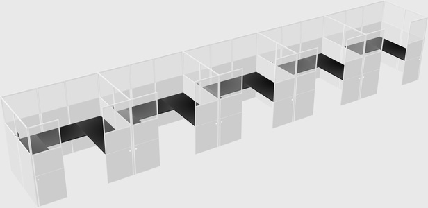 U-shaped cubicle