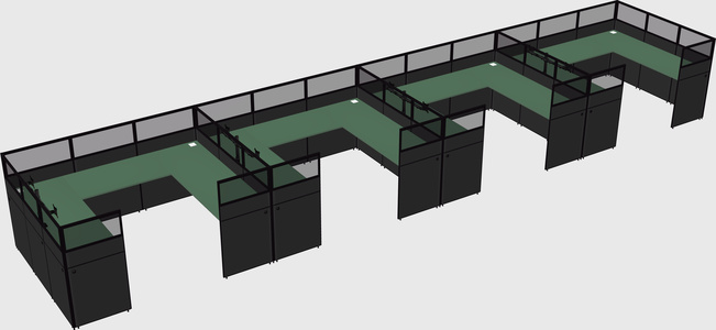 U-shaped cubicle