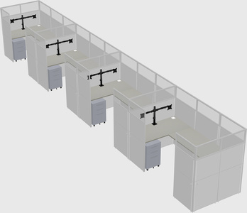 U-shaped cubicle