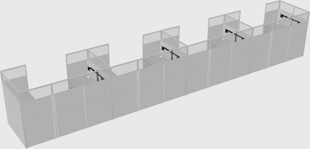 U-shaped cubicle