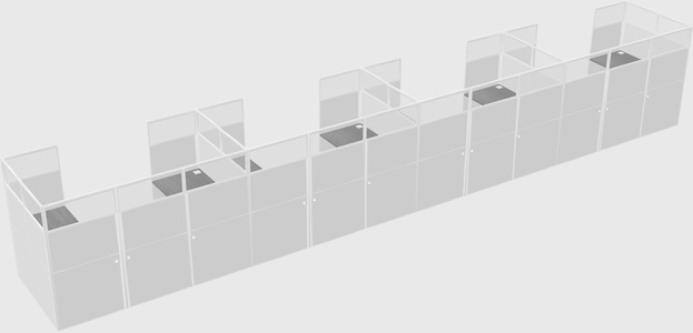 U-shaped cubicle