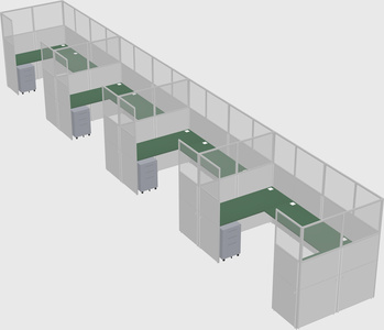 U-shaped cubicle