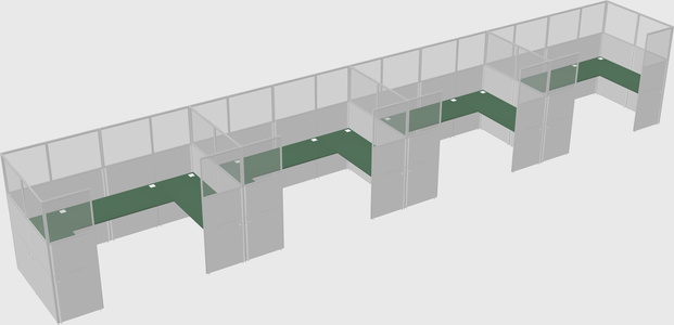 U-shaped cubicle