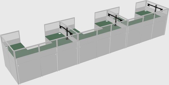 Cabine en u