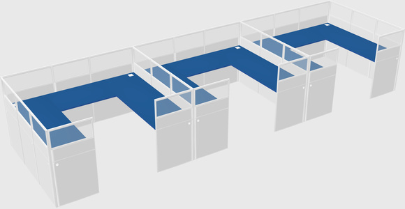 U-shaped cubicle