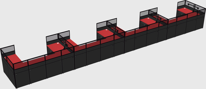 U-shaped cubicle