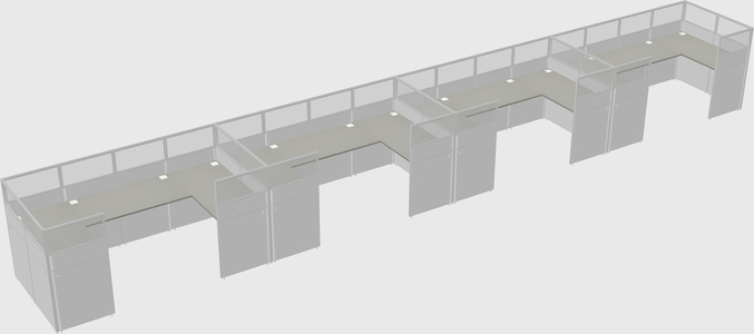 U-shaped cubicle