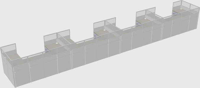 U-shaped cubicle