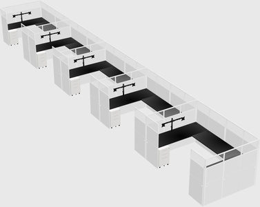 U-shaped cubicle