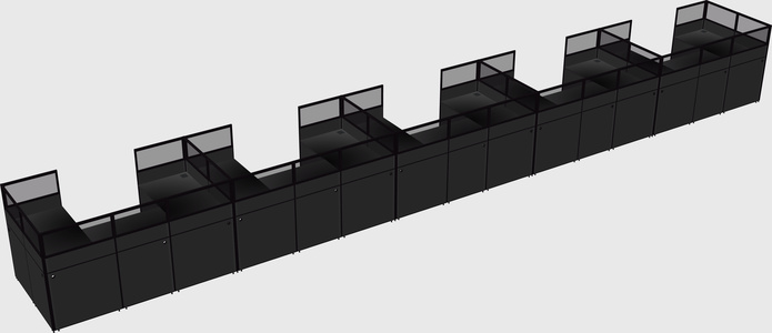 U-shaped cubicle