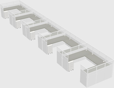 U-shaped cubicle