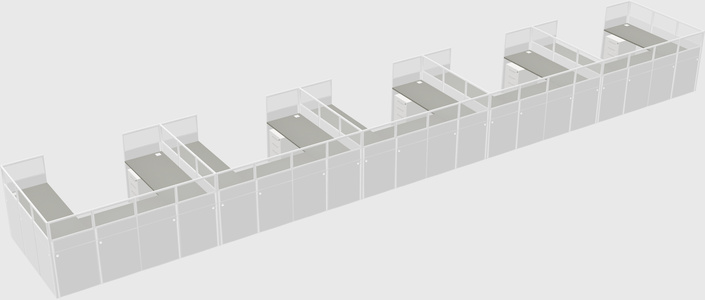 U-shaped cubicle