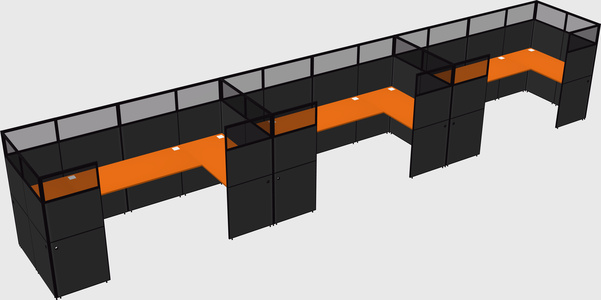 U-shaped cubicle
